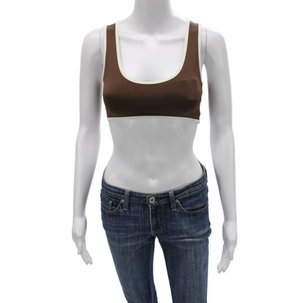 Port De O Bras Womens Sports Bra Brown Polyamide Athletic Size XS